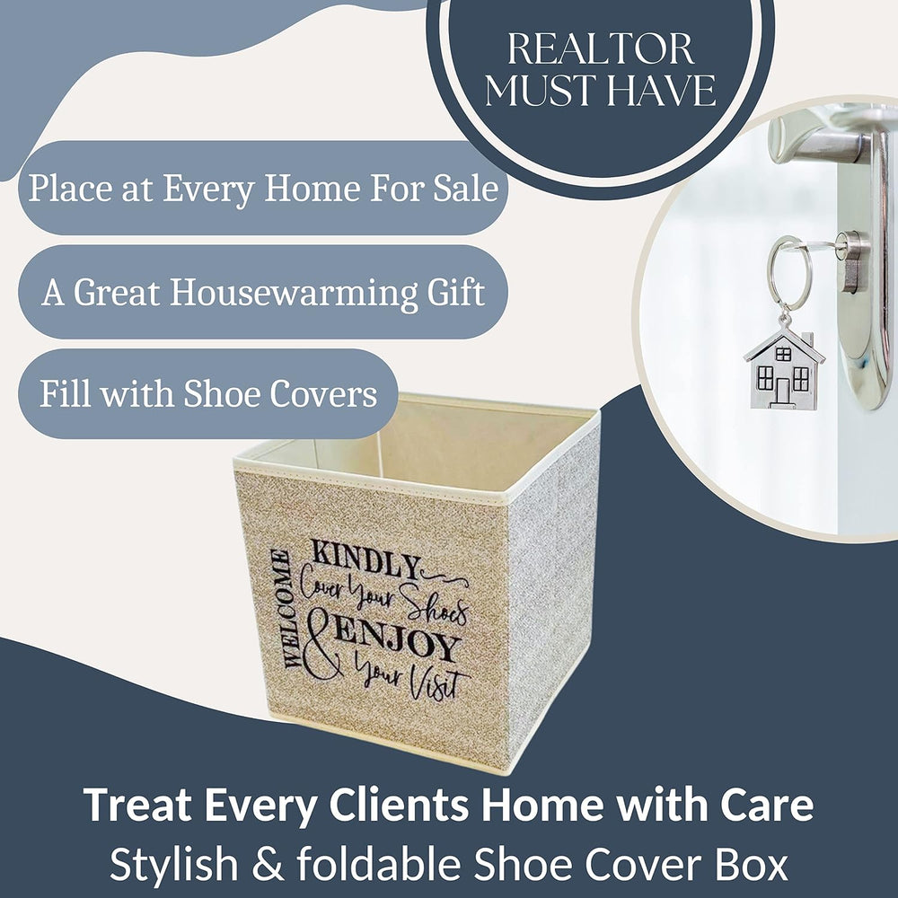 Life Charge Shoe Covers Box - Real Estate Open House Supplies for Realtor Lis...
