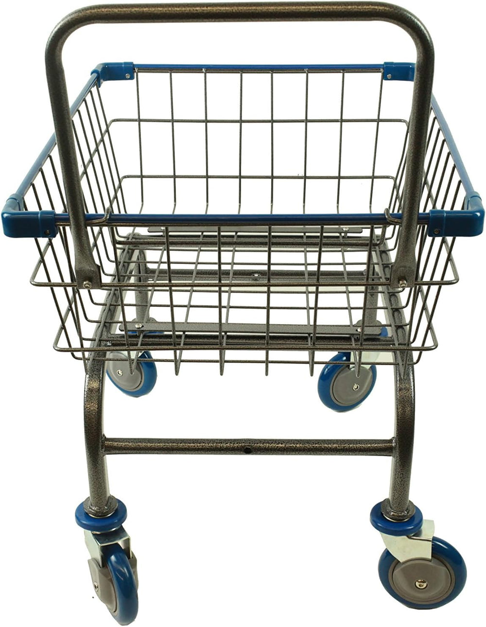 Heavy Duty Laundry and Grocery 1.8 Bushel Cart With U-Handle (Blue)