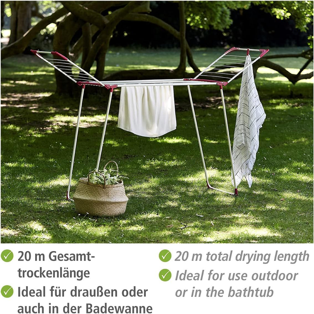 Wenko Laundry Dryer 13 m Summer Dry-13 m Drying Length, Metal, White, 46 x 15...