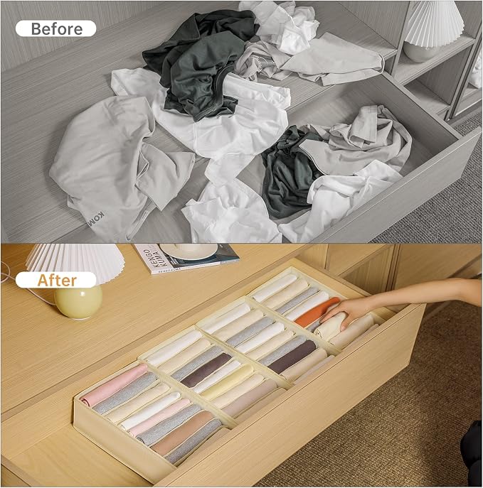 4 Packs T-shirt Drawer Organizers
