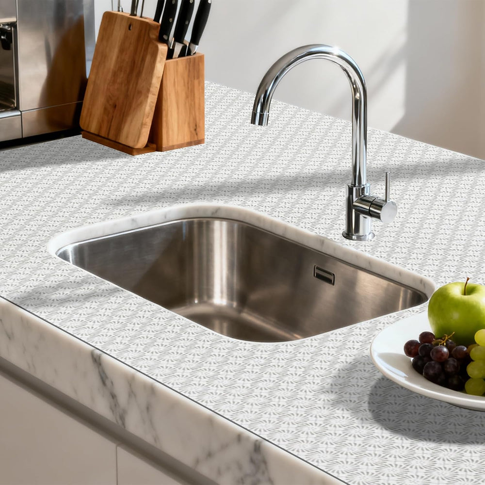 FIFTY FEET 18"x96" Non-Adhesive Shelf Liner for Kitchen Cabinets an...