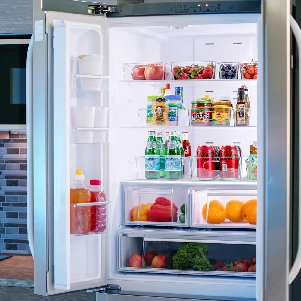 Sorbus Fridge Organizers and Storage, Clear Bins (Extra Large, 10 Pack)