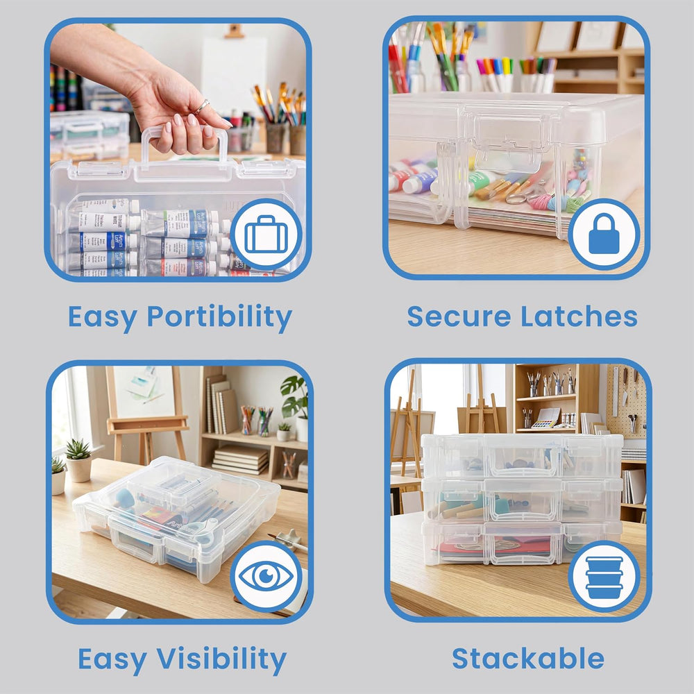 ArtBin 6913ZZ 12" x 12" Portable Art & Craft Organizer with Han...