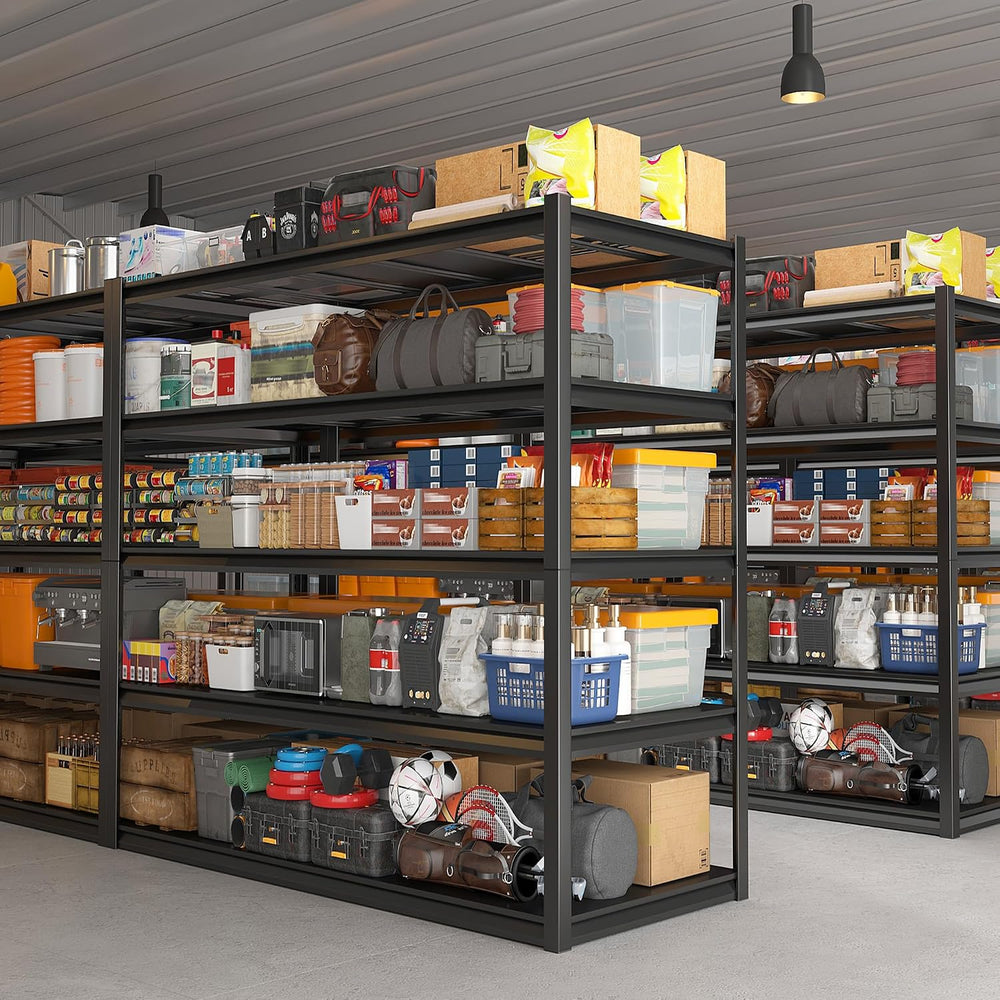 REIBII Garage Shelving 48.2" W Storage Shelves 3000LBS Metal Shelving He...