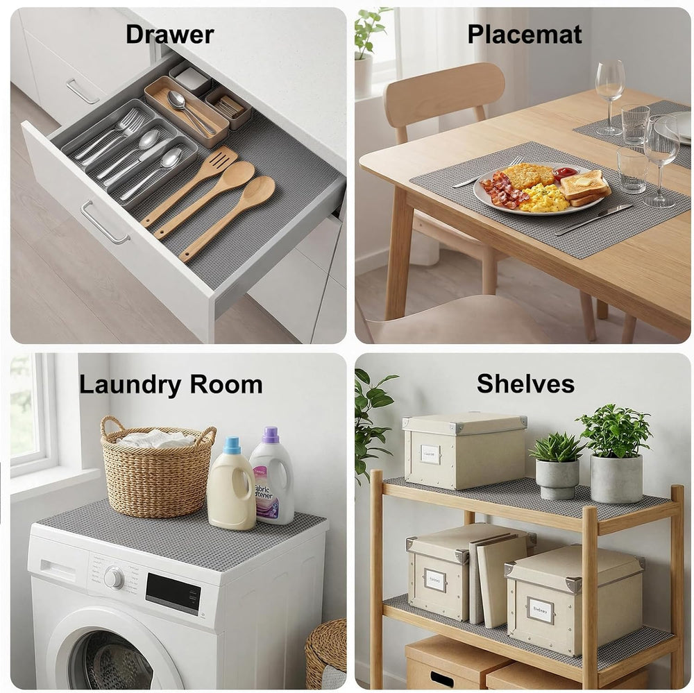 Drawer and Shelf Liner, Non-Adhesive Cabinet Liners for Kitchen Cupboard, Bat...