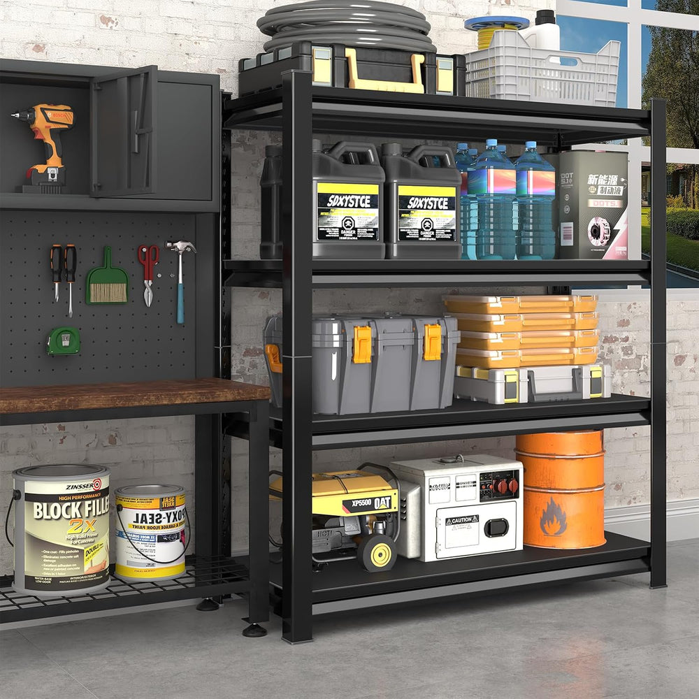 48" W Garage Shelving Heavy Duty, 2000 Lbs Loads Garage Storage Shelves ...