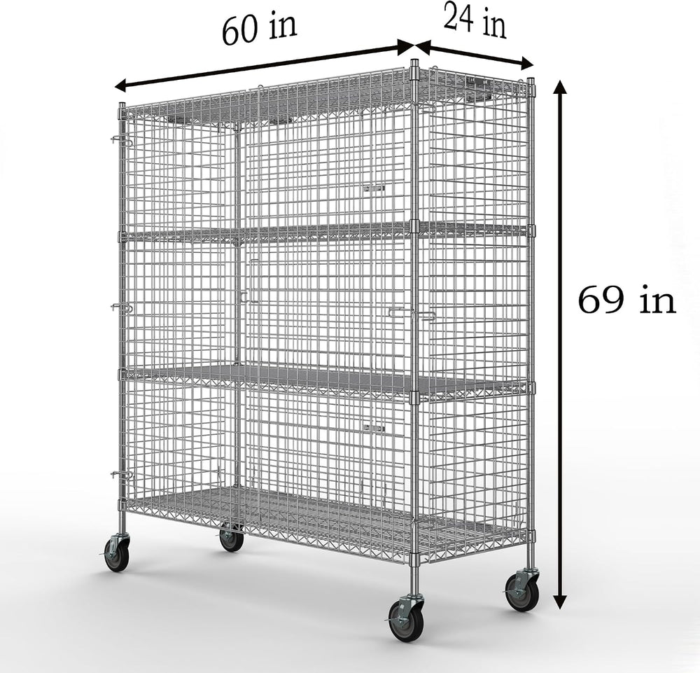 24" W x 60" L x 69" H Heavy Duty Utility Commercial Grade Meta...