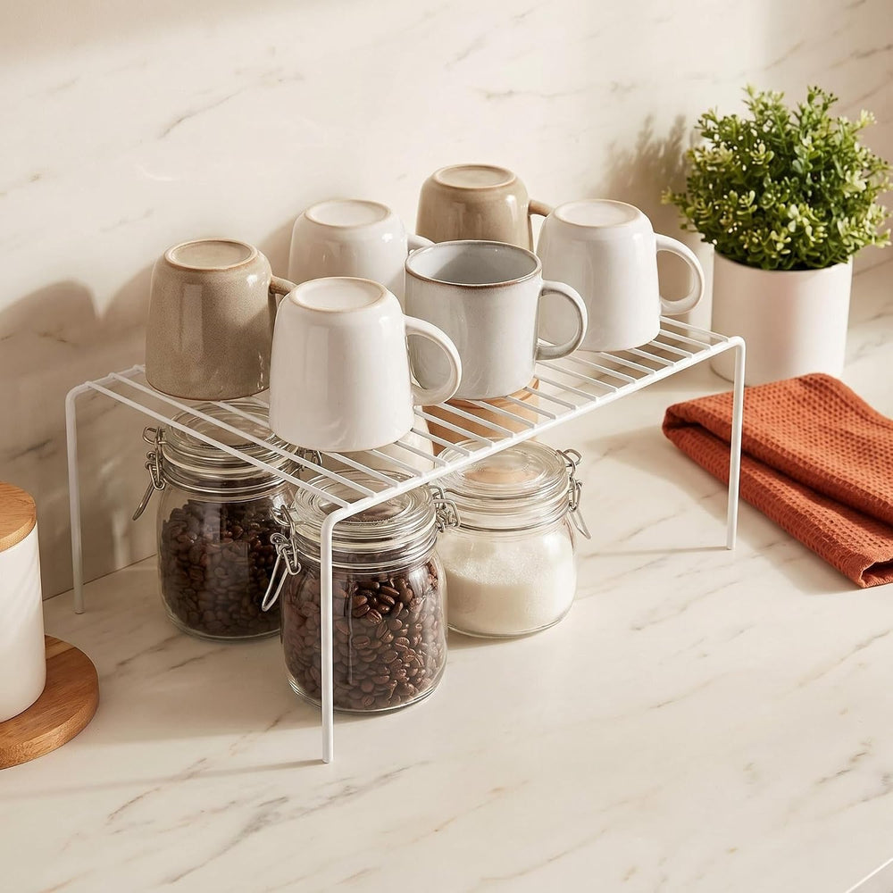 Set of 6 Large (15.7 x 9.4 Inch) Kitchen Cabinet Organizer Shelf, Wire Freeze...