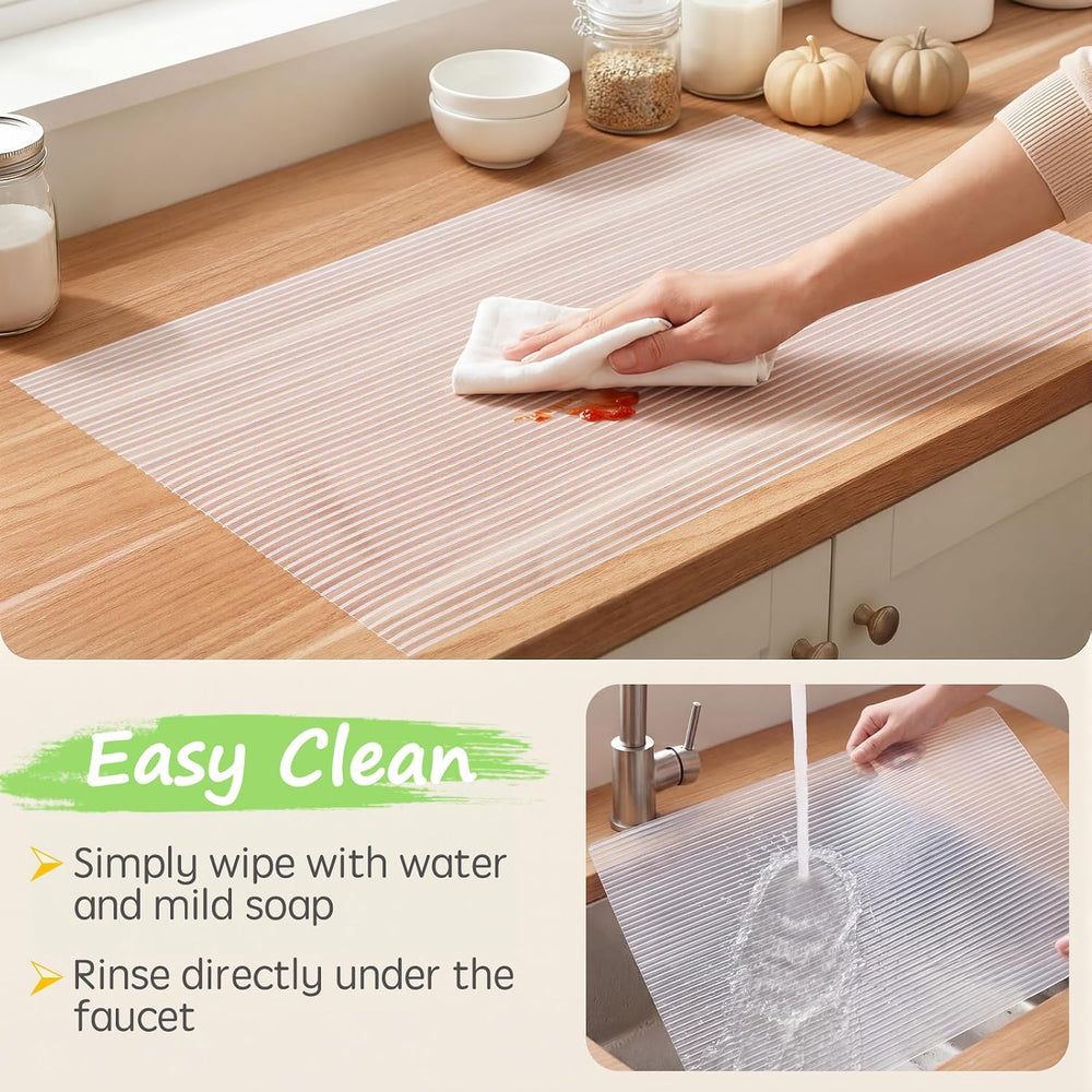 Songrey Waterproof Shelf Cabinet and Drawer Liner, 17.5IN x 20FT, Clear
