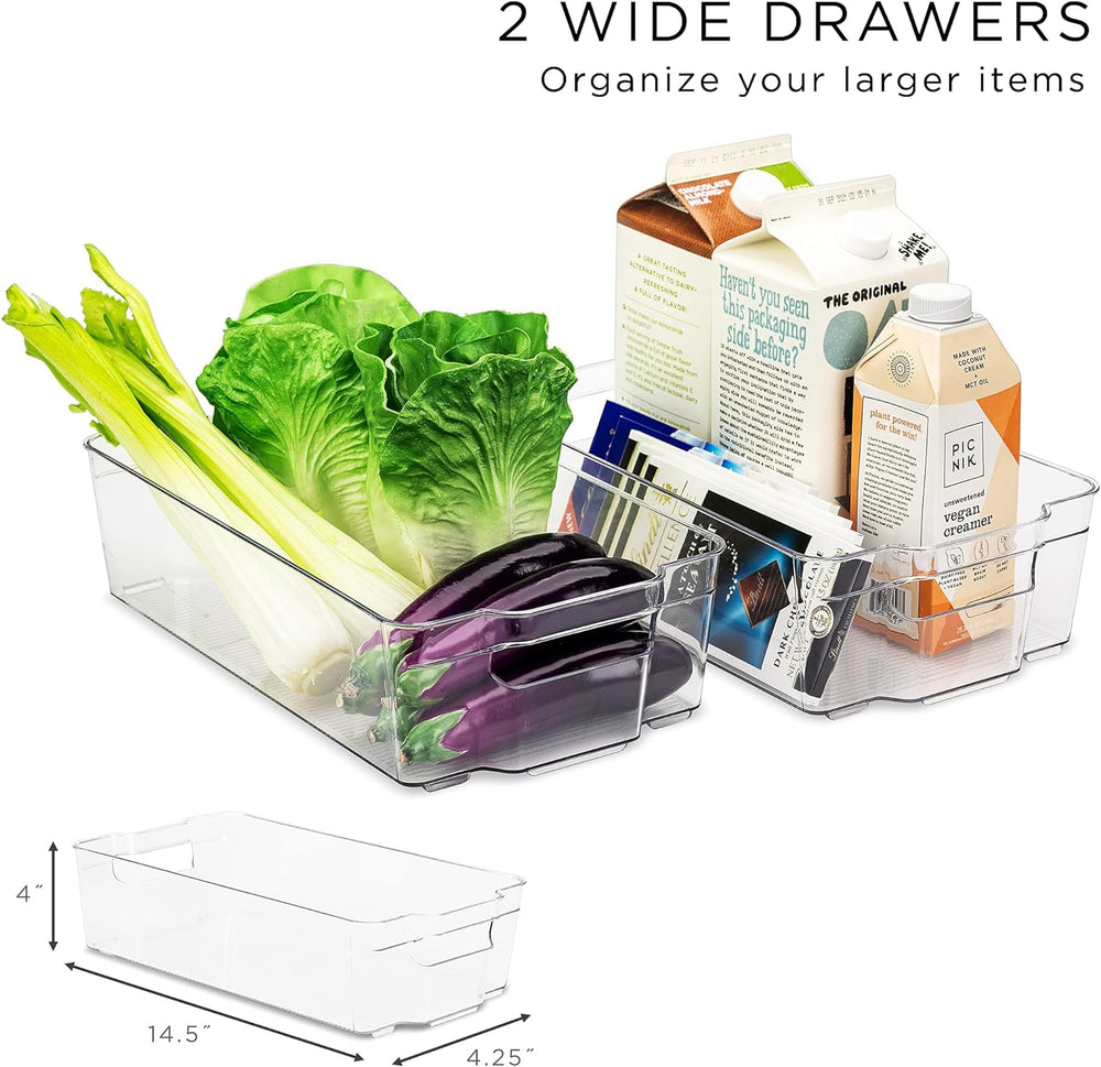 Sorbus Fridge Organizers and Storage Bins for Pantry & Fridge (6 Piece Set)