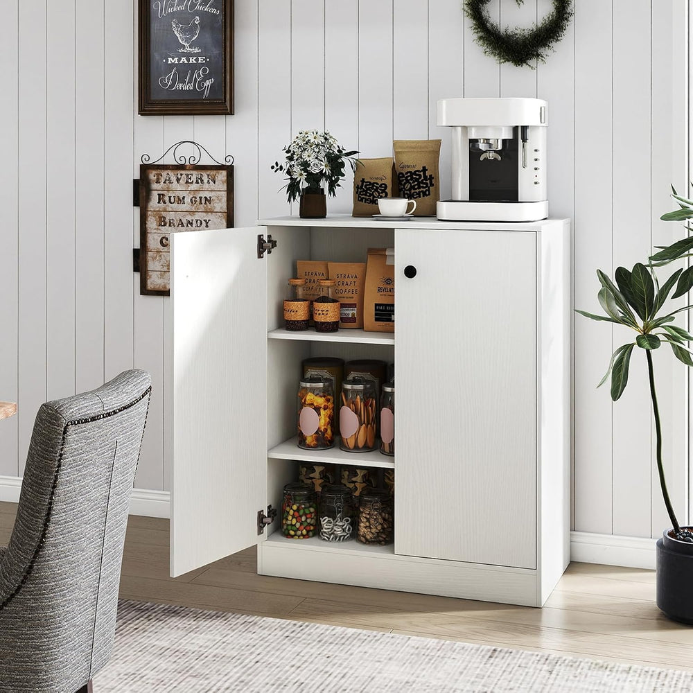 Giantex 2 Door Storage Base Cabinet (White)