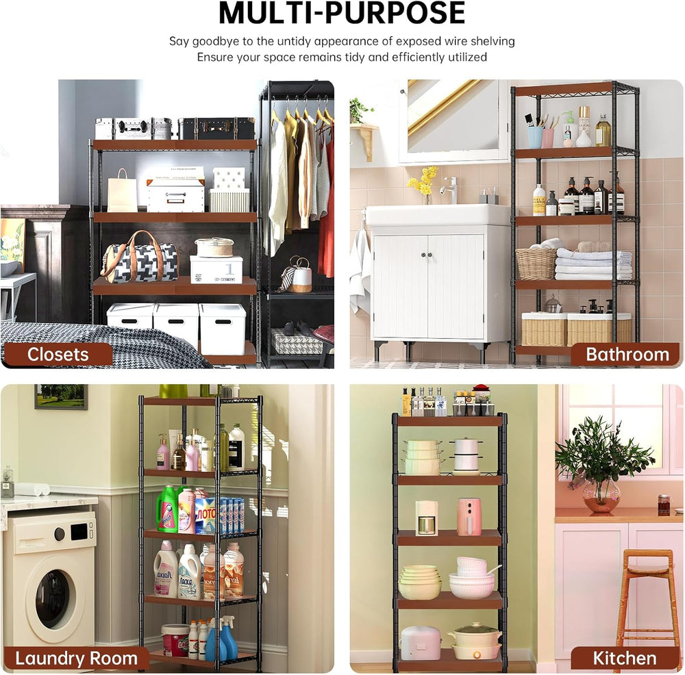 5PCS Wire Shelf Covers for Pantry, Preventing Leakage of Items & Removabl...
