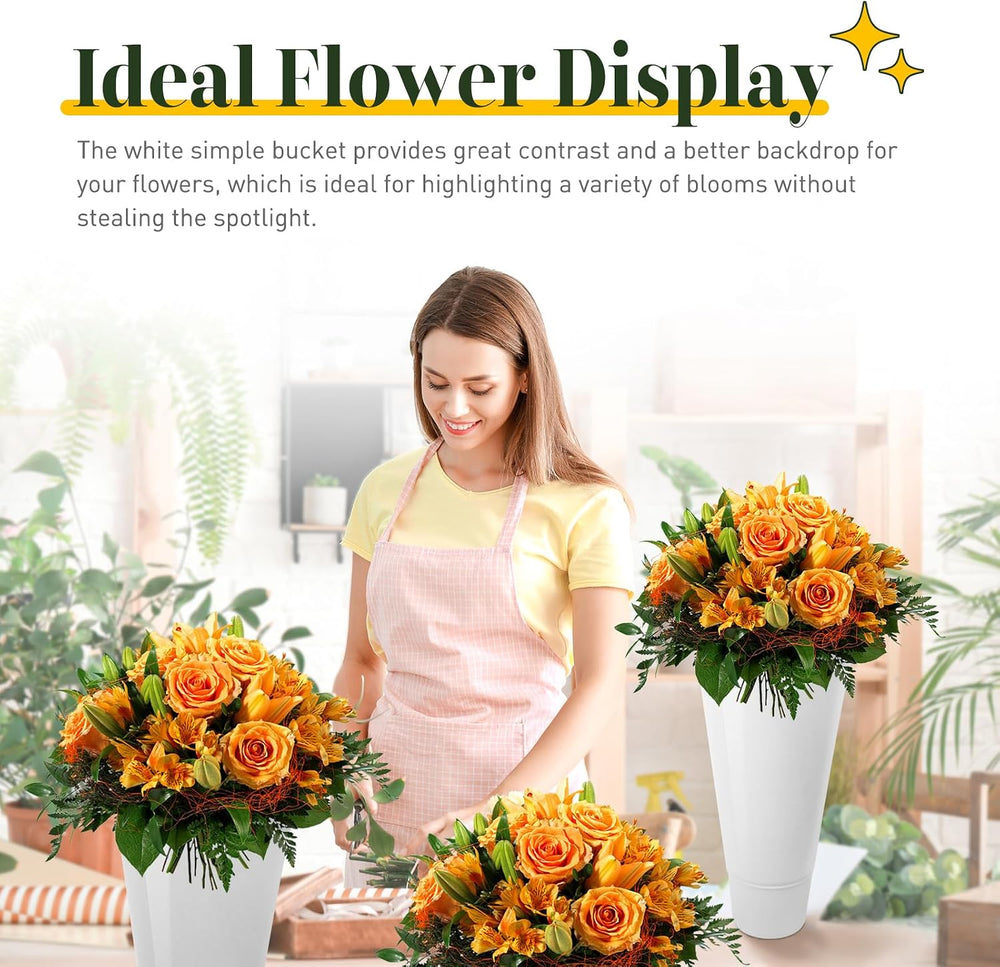 Flower Display Stand with 12 Buckets, Flower Container for Flower Bar, Heavy ...