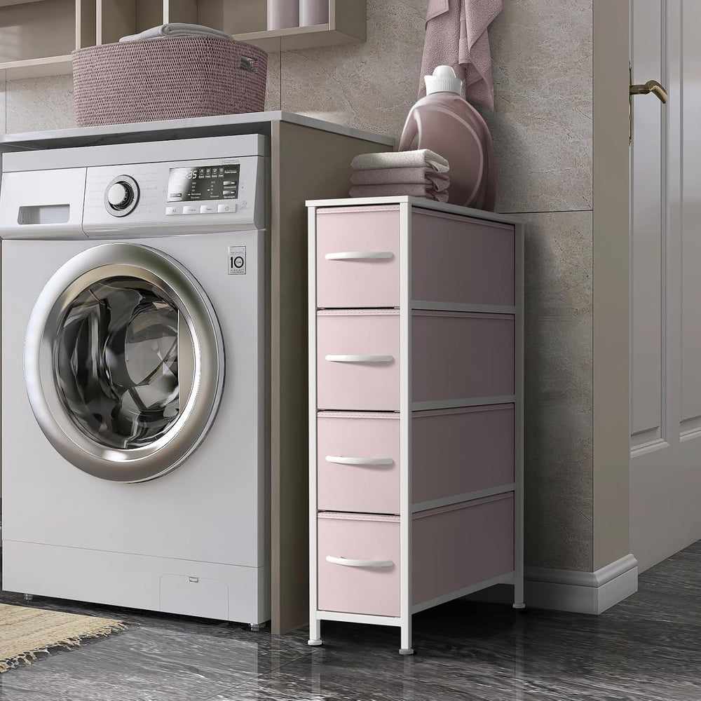 Sorbus 4-Drawer Narrow Dresser for Bedroom (Pink)