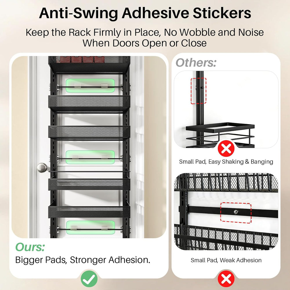 SNTD 8 Tiers Narrow Over the Door Organizer, 12.3"W x 4.7"D x 69&qu...