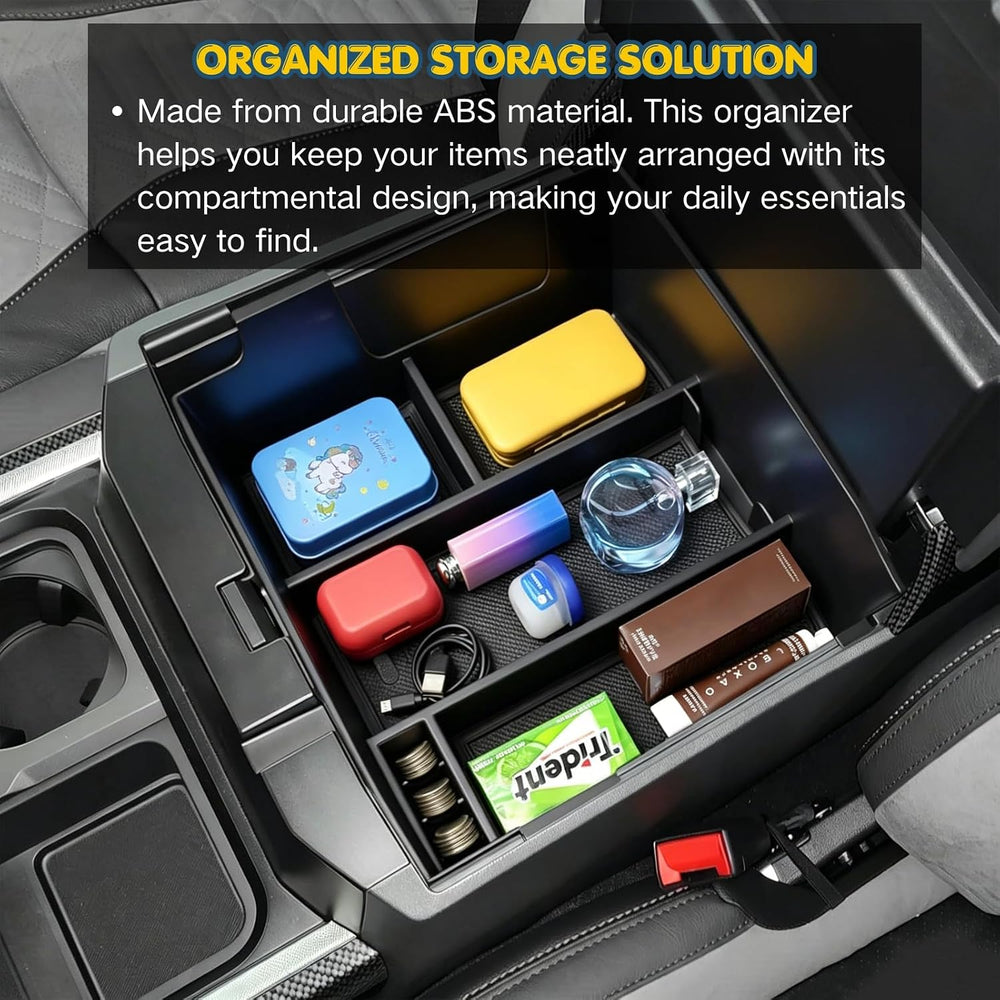 Center Console Organizer for 2023-2026 Ford F250-F550 Super Duty