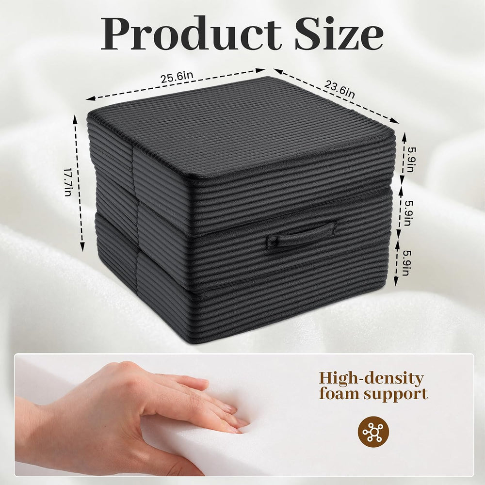 HOMBYS Modular Pouf Ottoman Foot Rest 25.6", Large Floor Cushion