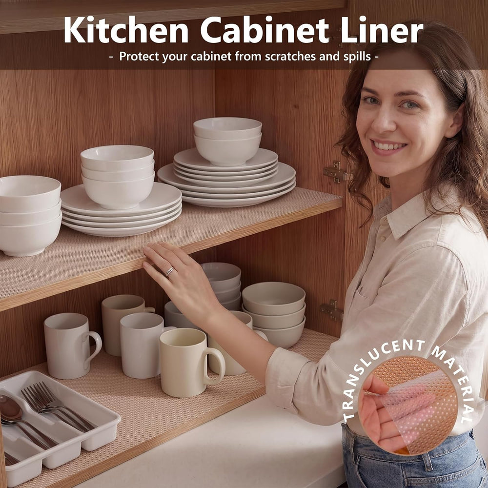 Cabinet Drawer Shelf Liner 30-in: 100% EVA Clear Dual-Sided Non-Slip Large