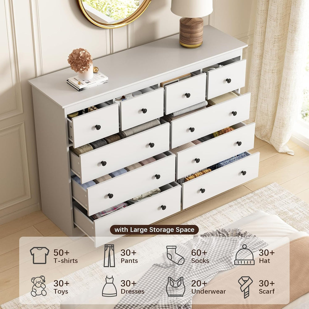 LYNSOM Modern 10 Drawer Dresser, 55.1" Wide Dressers & Chests of Dra...