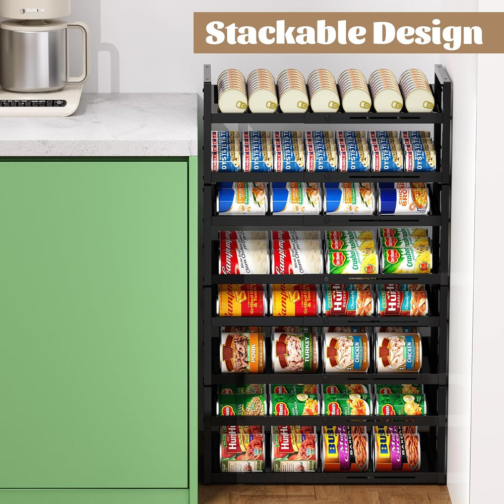 2-Tier Can Organizer for Pantry, Expandable Length Can Rack for Kitchen Shelf...