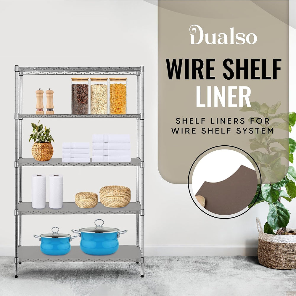 DUALSO Wire Shelf Mat - Thick Wire Shelf Cover - Waterproof Plastic Shelf Lin...