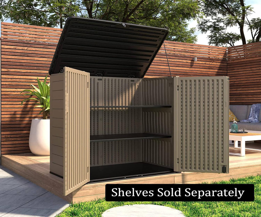HOMSPARK Storage Shed Weather Resistance, Multi-Purpose Outdoor Storage Cabin...