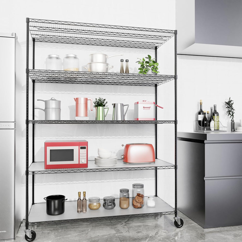 Dolonm 5 Tier Wire Shelving Unit, 7500 LBS NSF Storage Shelf, 24"D x 60&...