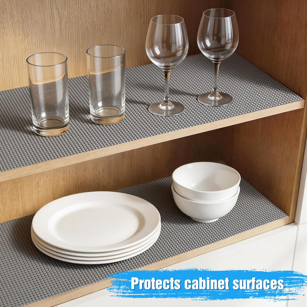 Drawer and Shelf Liner, Non-Adhesive Cabinet Liners for Kitchen Cupboard, Bat...