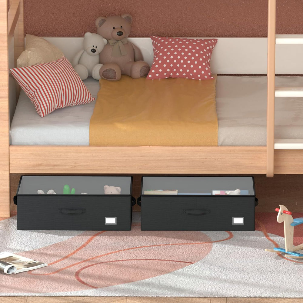 EE-RoomWorld Underbed Storage Bins With Wheels, No Assemble Required 10 inche...