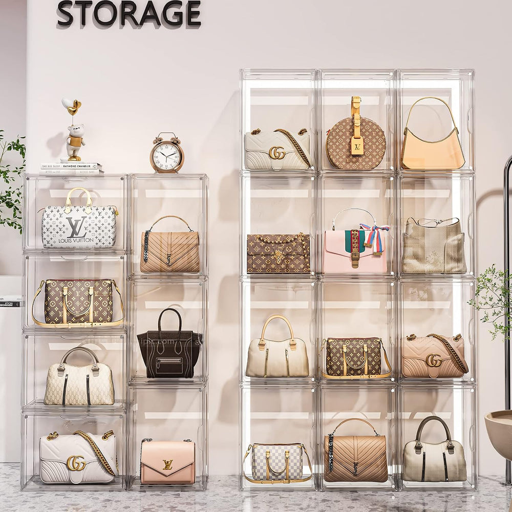 Purse Storage Organizer for Closet 3 Packs Clear Handbag Storage Organizer Ac...