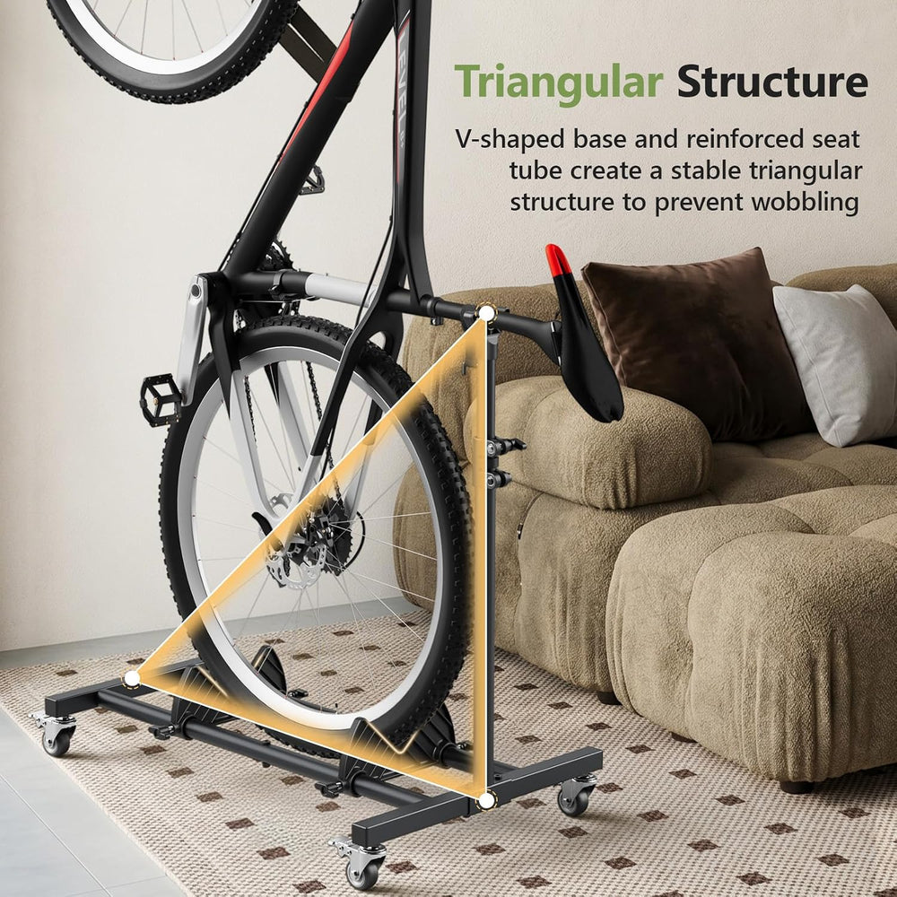 Vertical Bike Stand 2 Pack, Freestanding Bike Rack for Indoor Storage