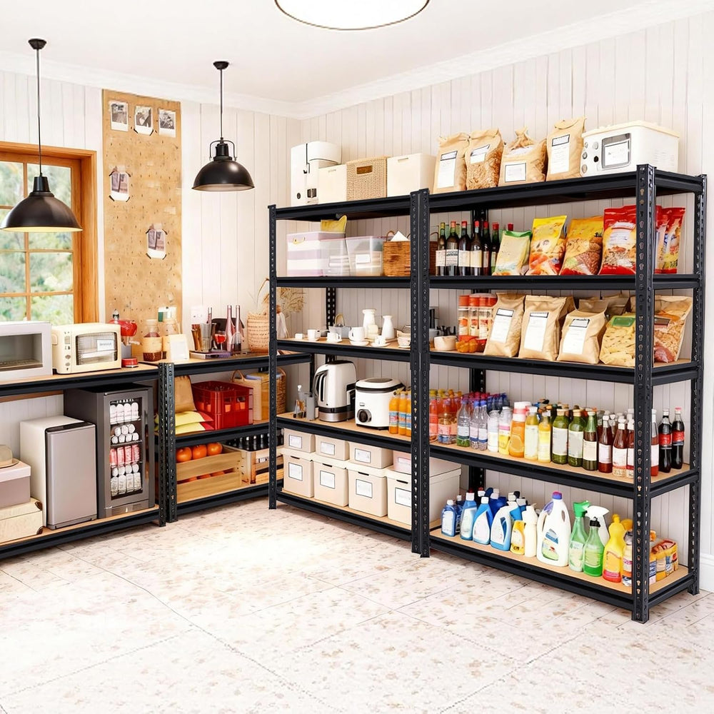 Heavy Duty Garage Shelving,5-Tier Metal Storage Shelves,2400LBS Shelving Unit...