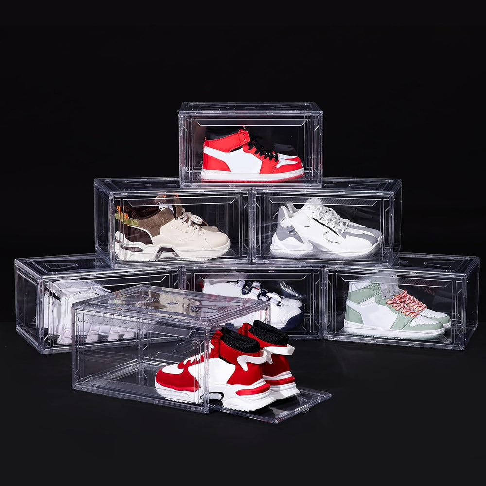12 Pack Acrylic Shoe Boxes,Clear Plastic Stackable Sneaker Box,Shoe Container...