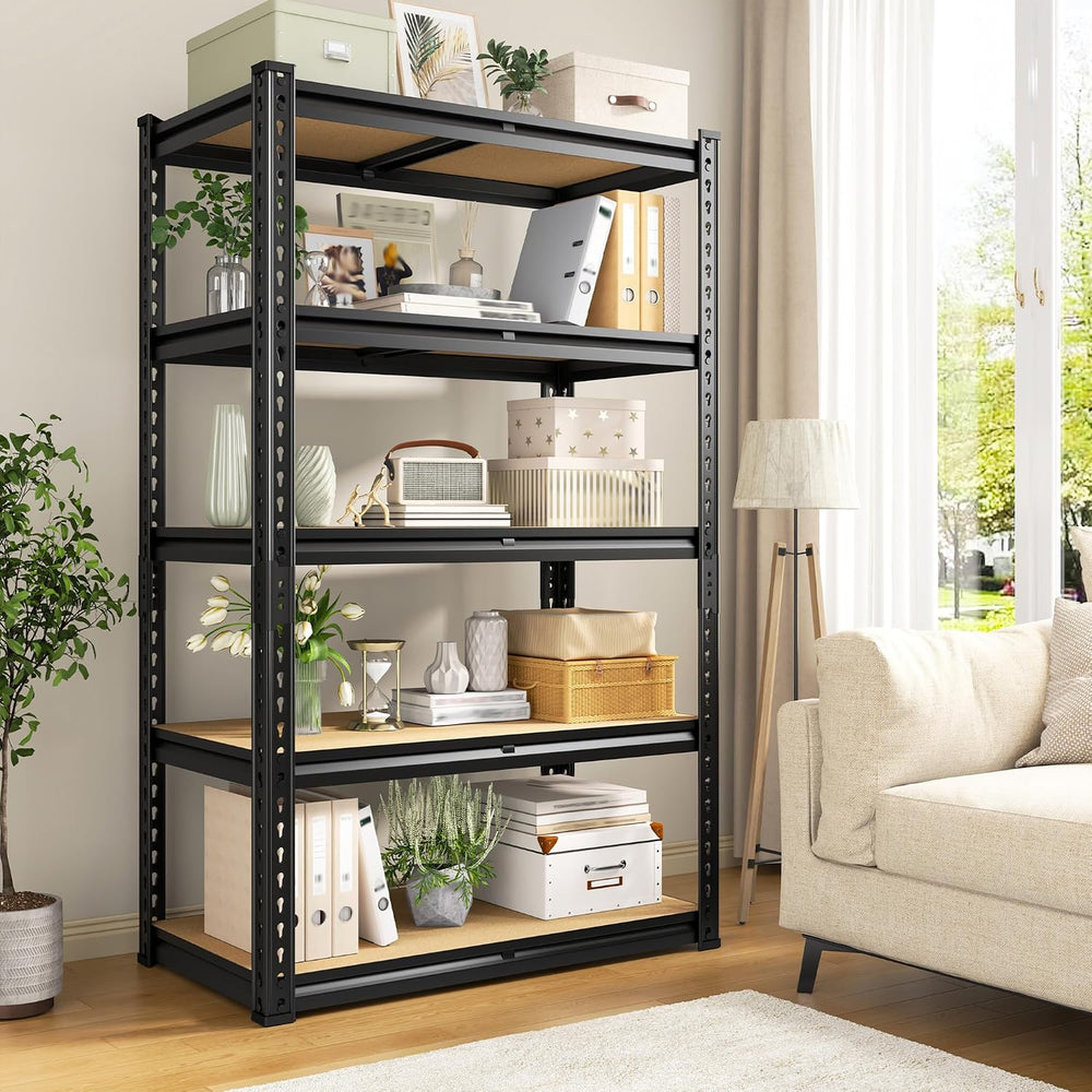 REIBII 2-Pack Garage Shelving, Heavy Duty Storage Rack for Shed Workshop