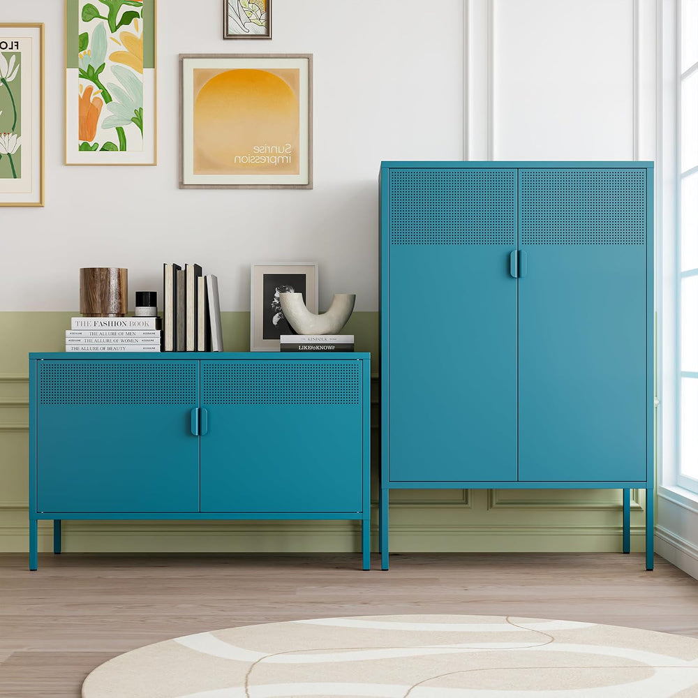 Chshin Metal Storage Cabinet,Kitchen Pantry Storage Cabinets with Doors,Buffe...
