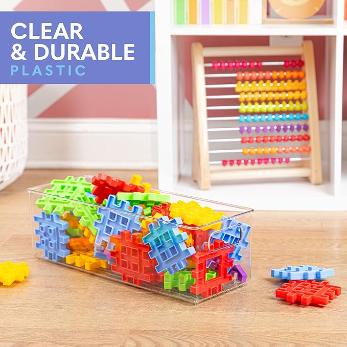 Plastic Food Storage 6 Pack Clear Container Bin