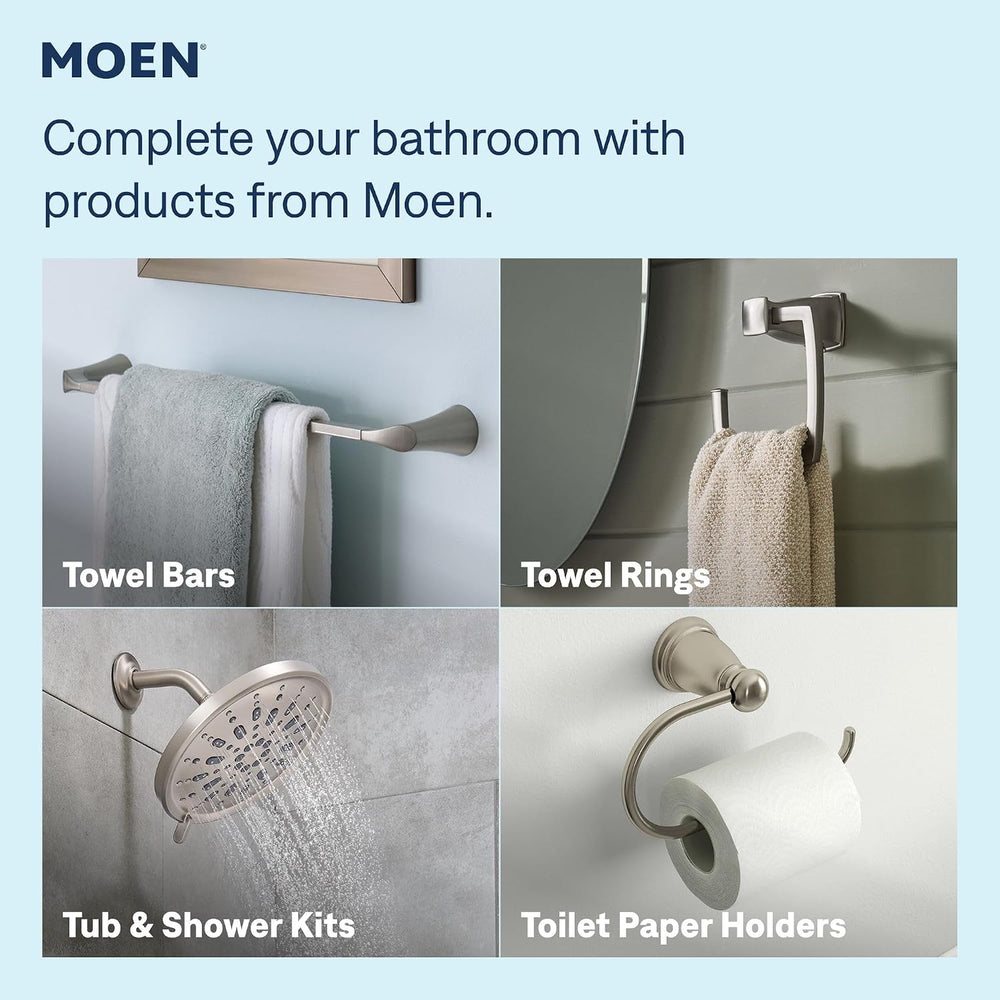 Moen Sage Collection Spot Resist Brushed Nickel 24-Inch Double Bathroom Towel...