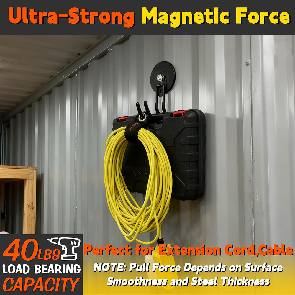 ULIBERMAGNET Pro-Mag Upgraded Extra Large Magnetic Hooks,2 Pack Heavy Duty Ul...
