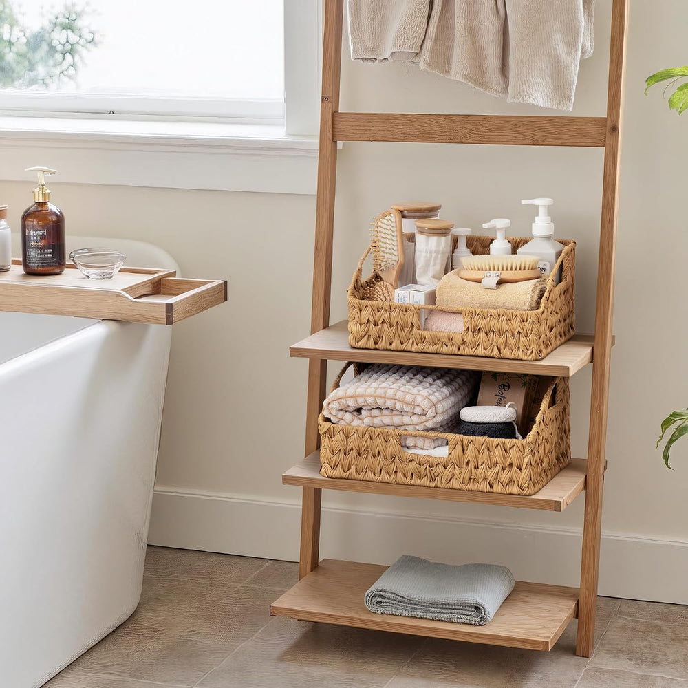 GRANNY SAYS Wicker Storage Basket, Trapezoid Woven Baskets for Storage