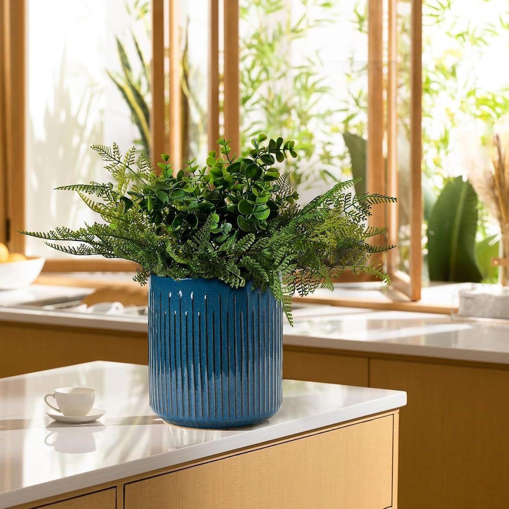 JIEMEI HOME Kitchen Utensil Holder, 7.2" Large Ceramic Stable Utensil Cr...