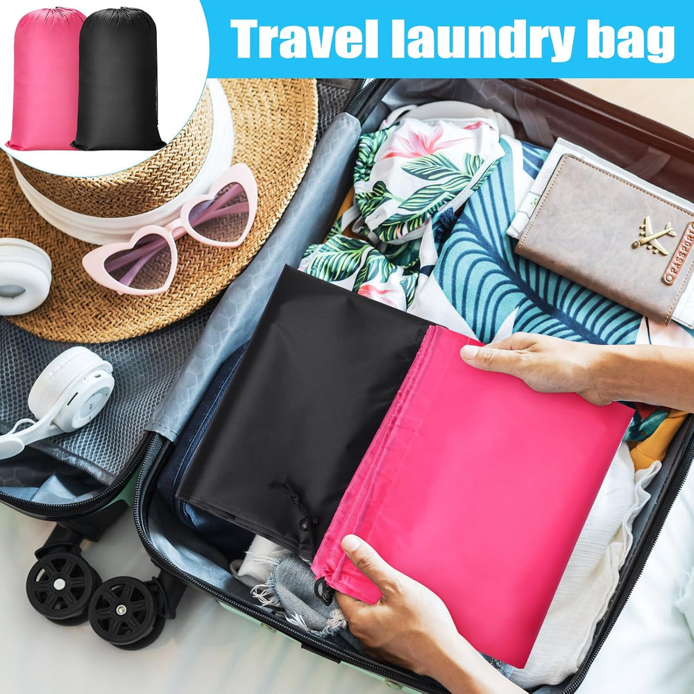 Nuogo 20 Pcs Large Laundry Bags Bulk, 38 x 24 Inch, Black, Pink