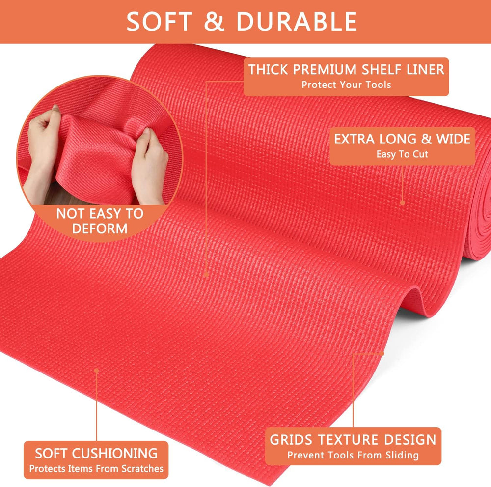 Foam Toolbox Liner Drawer Liner, Non-Slip Shelf Liners 18" W x 288"...