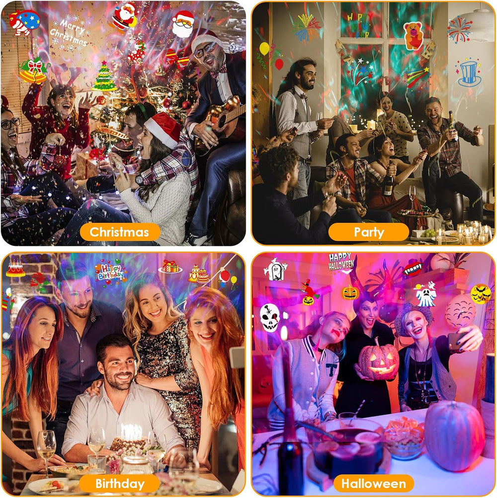 Halloween Christmas Outdoor Projector Lights with 14 HD Replaceable Slides wi...