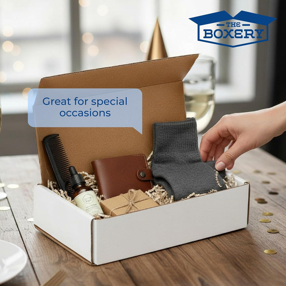 The Boxery Corrugated Mailers White Tuck Shipping Boxes (11 1/8 x 8 3/4 x 3)