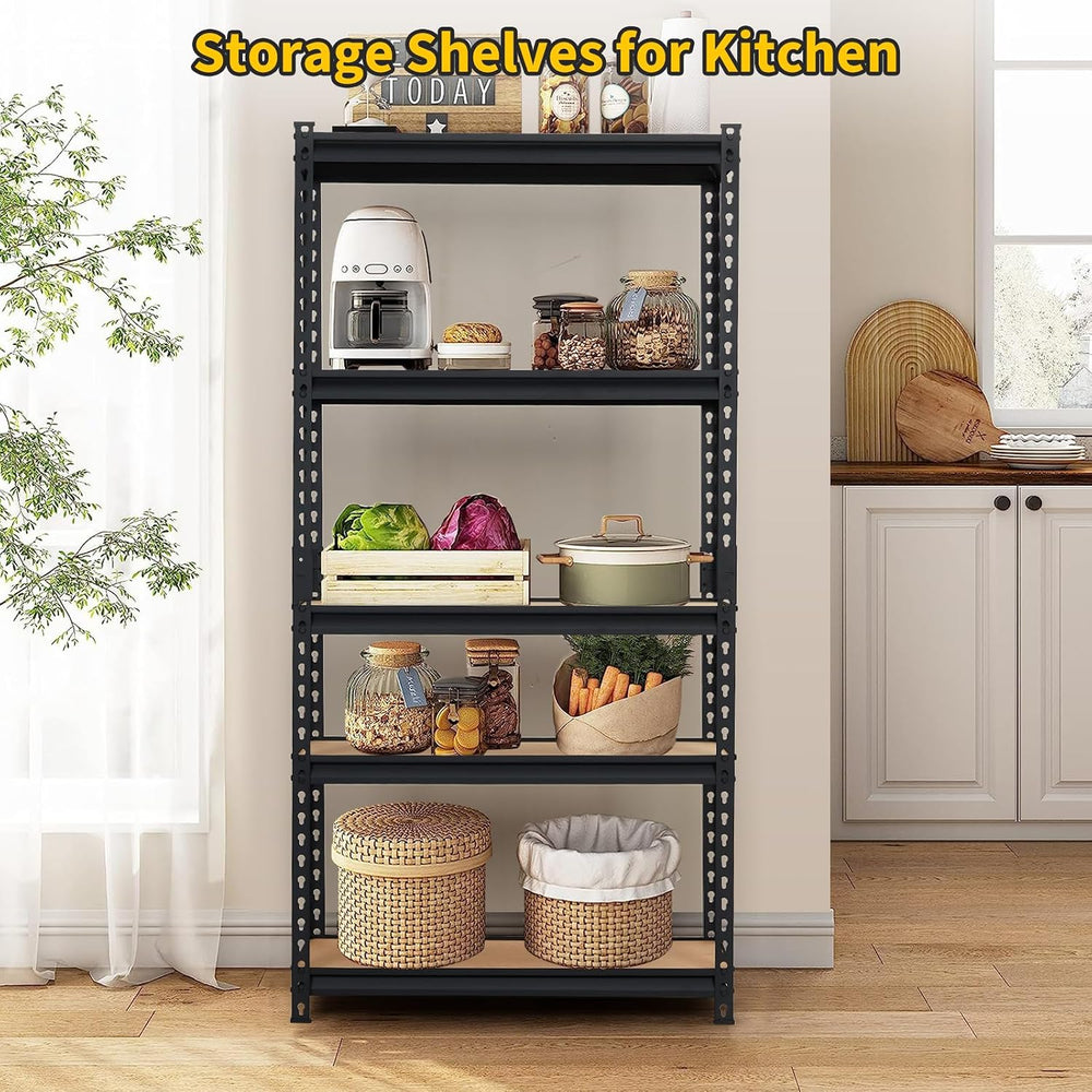 Takywep Heavy Duty Garage Shelving 2000lbs, Adjustable 5 Tier Metal Storage S...