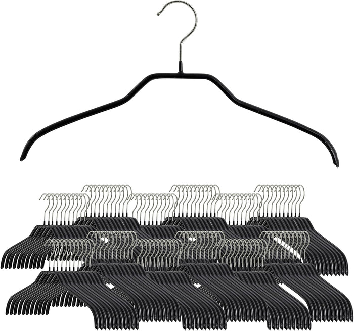 Mawa Clothing Hangers, Steel Hanger with Non-Slip Coating, for Shirts, Dresses, Camisoles, T-Shirts, 360-degree Rotatable Hook