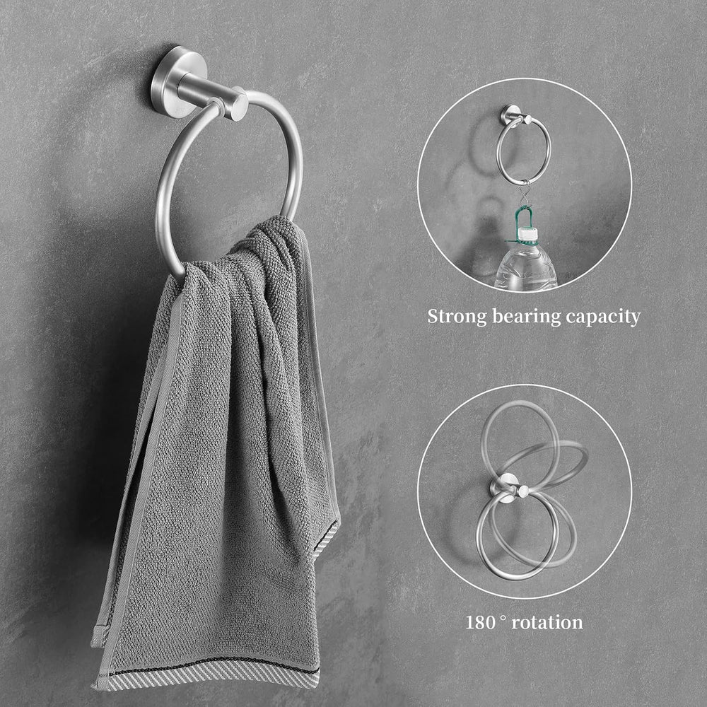 Bathroom Hardware Set 10 Pieces, Stainless Steel Towel Bar Set Includes 16 in...