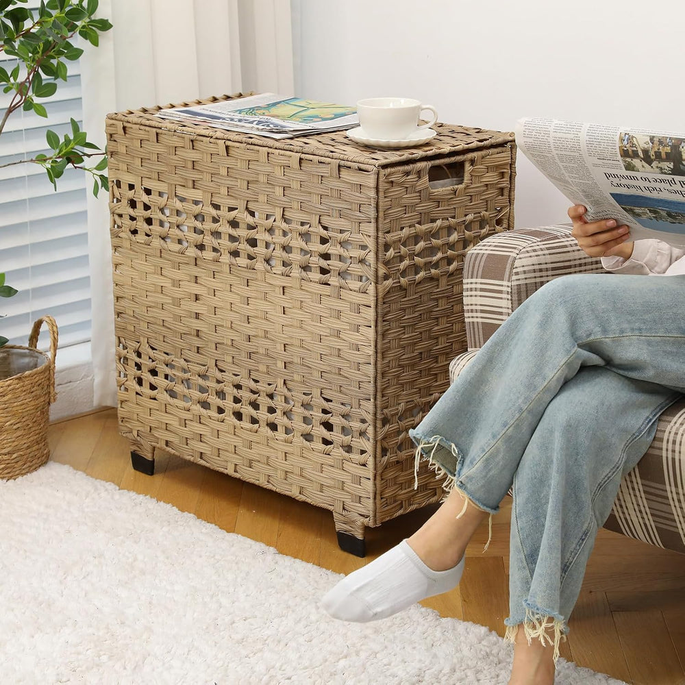 OIAHOMY Laundry Hamper with Lid, 140L Clothes Hamper with 3 Removable Liner B...