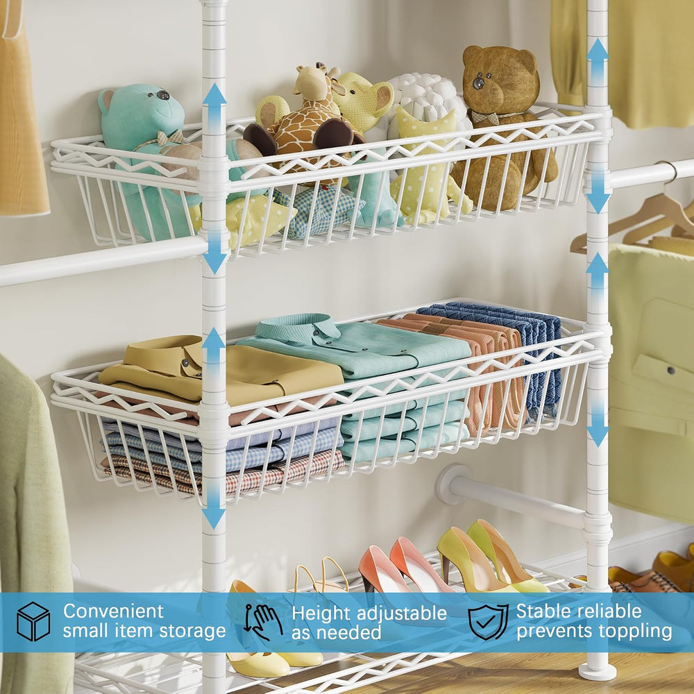 Timate X3i Garment Rack for Hanging Clothes Load 980lbs, Expandable Wall Moun...