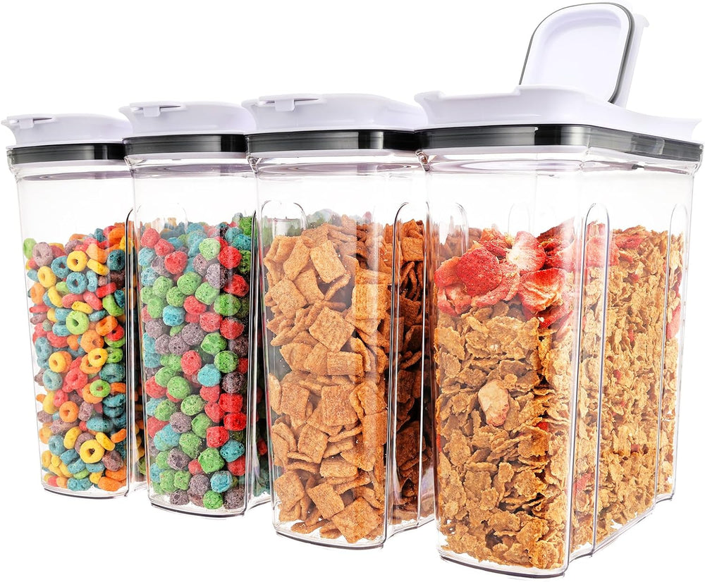 Cereal Containers Storage Set, Airtight Food Storage Container with Lid 4L/13...